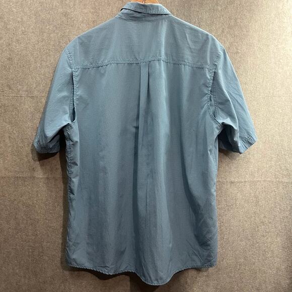 Wrangler Men's Blue Outdoor Utility Short Sleeve Shirt Size XLarge - Picture 5 of 9